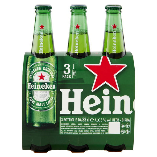 Birra Heineken 3 bottiglie 330 ml